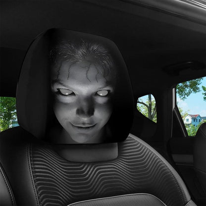 Spooky Car Headrest Cover
