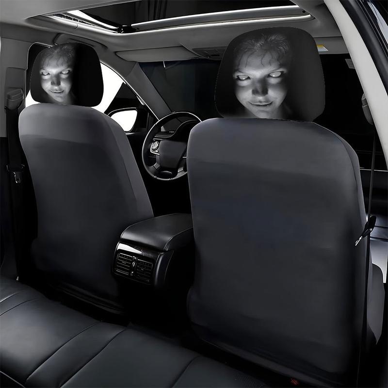 Spooky Car Headrest Cover