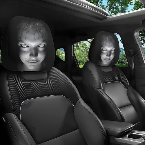 Spooky Car Headrest Cover